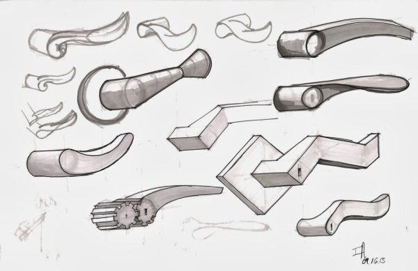 Дверная ручка эскиз