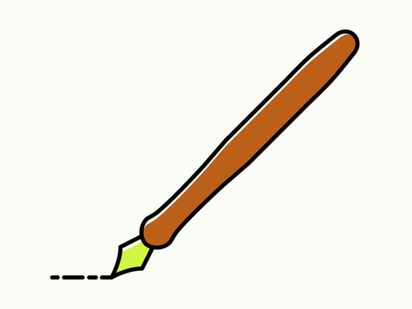 Перьевая ручка нарисованная