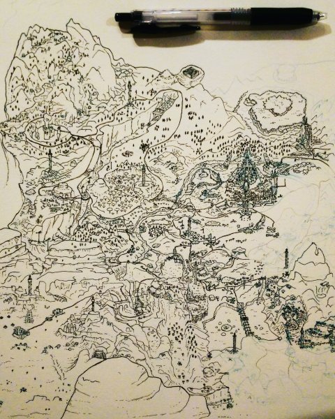 Карта нарисованная