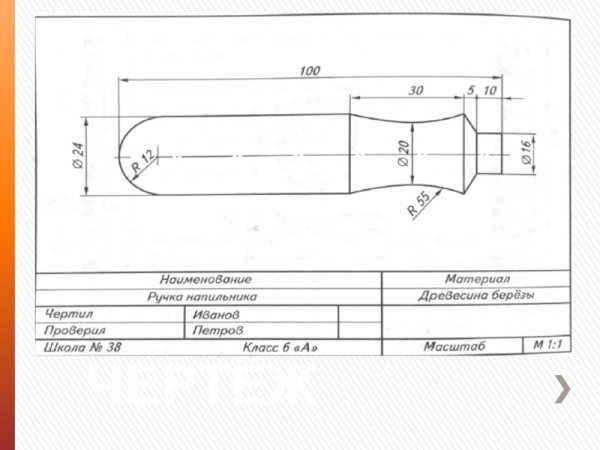 Технологическая карта изделия ручка для напильника