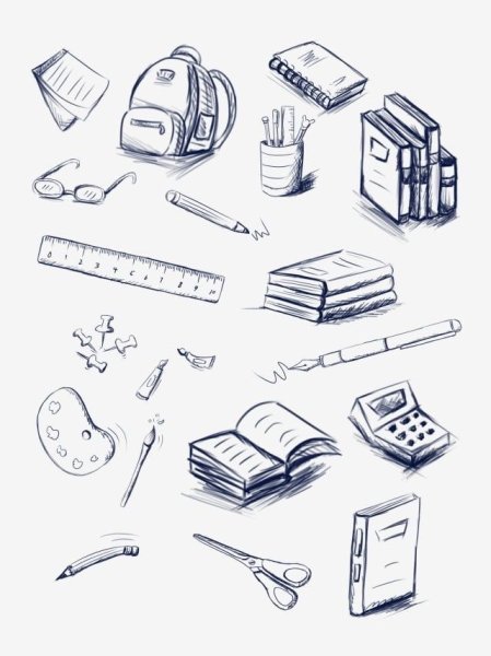 Канцелярские принадлежности вектор