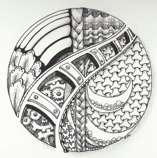 Зентангл круглый