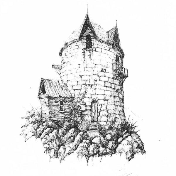 Набросок башни фэнтези