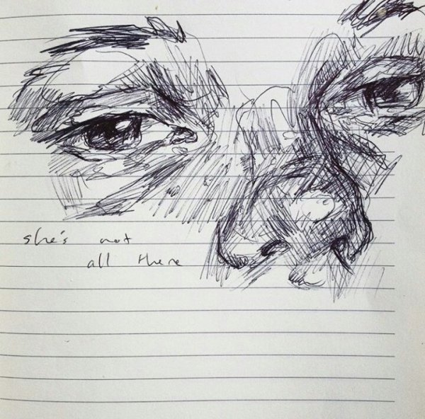 Зарисовки в тетради