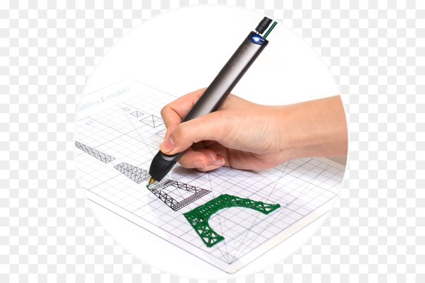 3d ручка на прозрачном