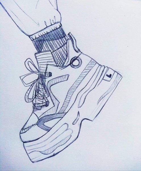 Кеды нарисованные ручкой