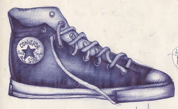 Рисунки на кедах ручкой