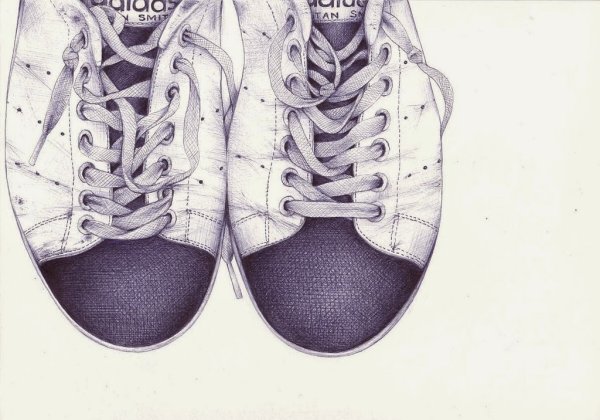 Кроссовки карандашом