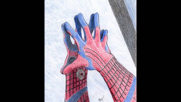 Ручка с человеком-пауком