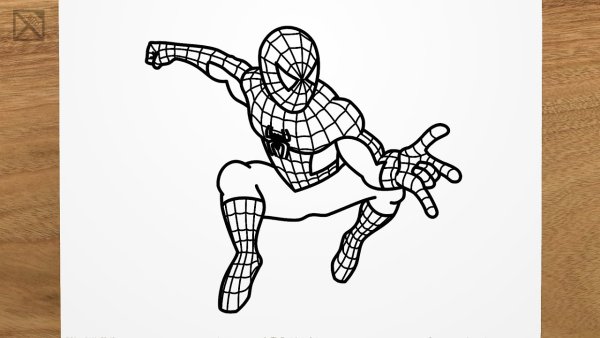 Как нарисовать человека паука Эндрю Гарфилд