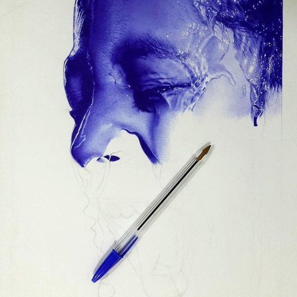 Гиперреализм шариковой ручкой