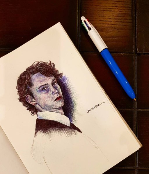 Скетчинг шариковой ручкой