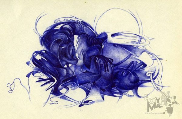 Граффити шариковой ручкой