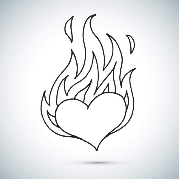 Огонь для срисовки легкие