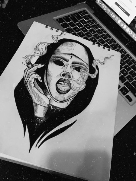 Тату монашки эскизы