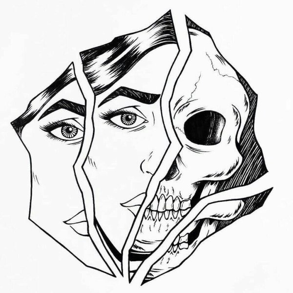 Двуличие эскиз тату