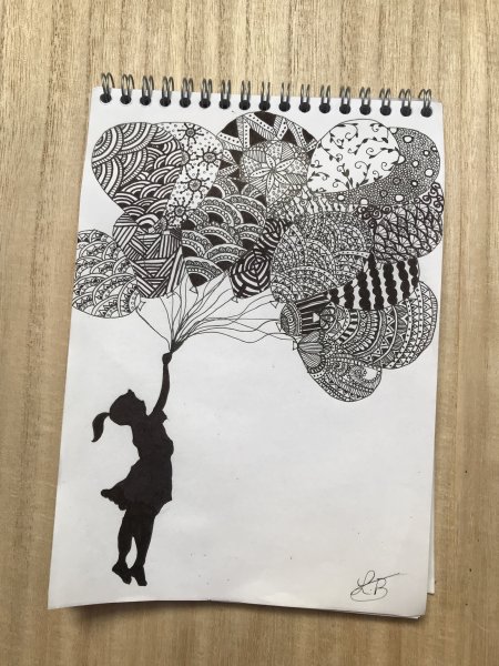 Рисунки чёрной ручкой