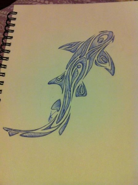 Ручка "акула", черная