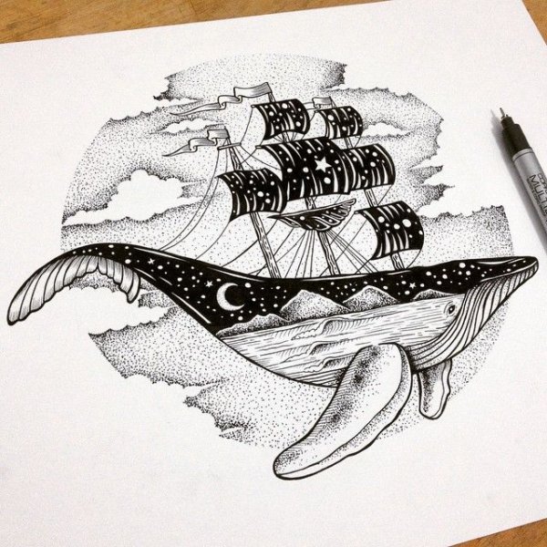 Рисунки для скетчбука лайнером