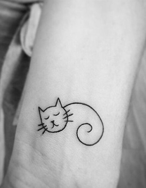 Тату кота лёгкие