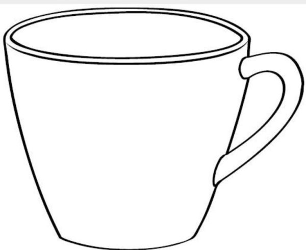 Чашка раскраска для малышей