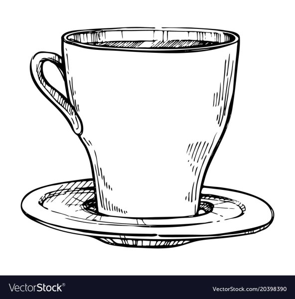 Чашка с ручкой рисунок