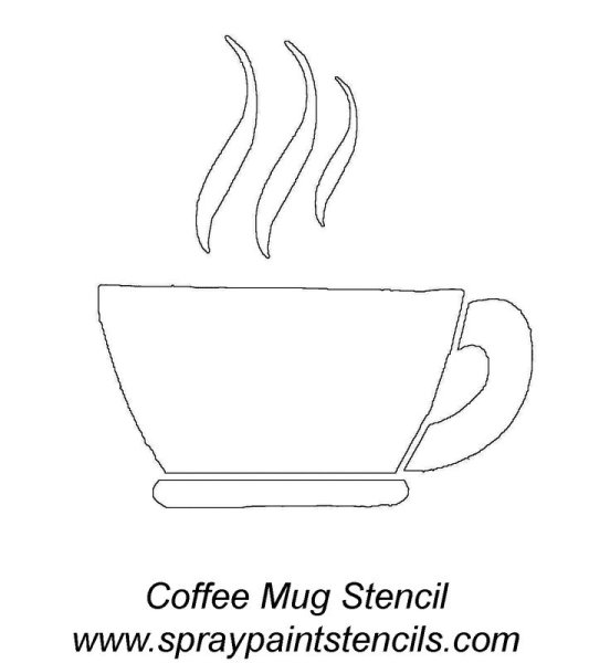 Трафарет "чашка"