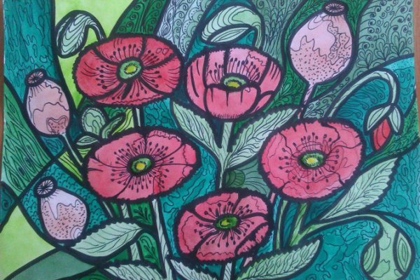 Рисование акварелью и фломастерами