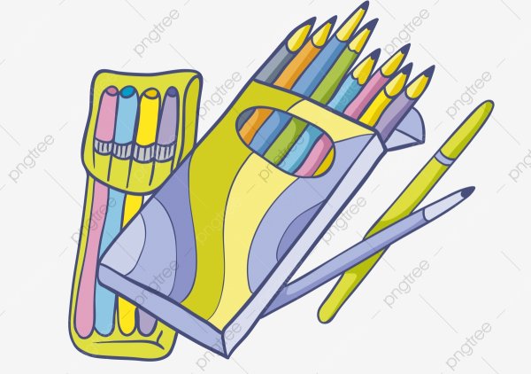 Пенал ручка карандаш на прозрачном фоне