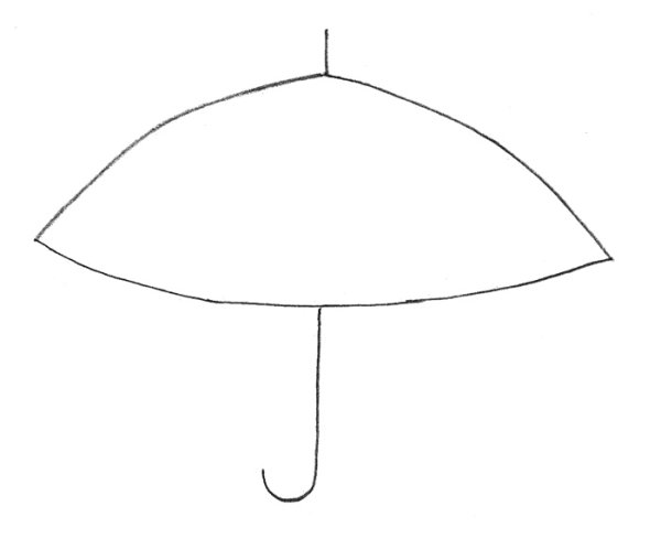 Раскраска зонтик для детей 2 лет