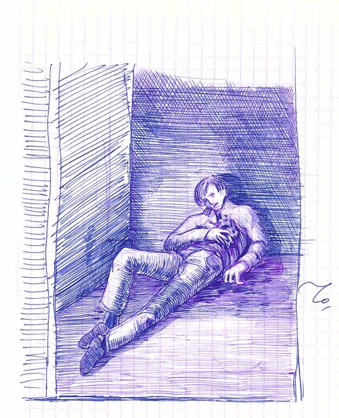 Зарисовки ручкой в тетради