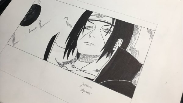 Итачи для срисовки ручкой