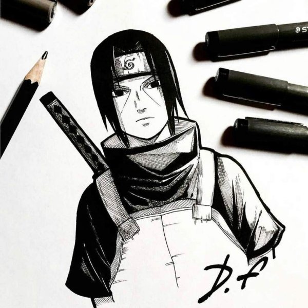 Итачи Учиха ручкой