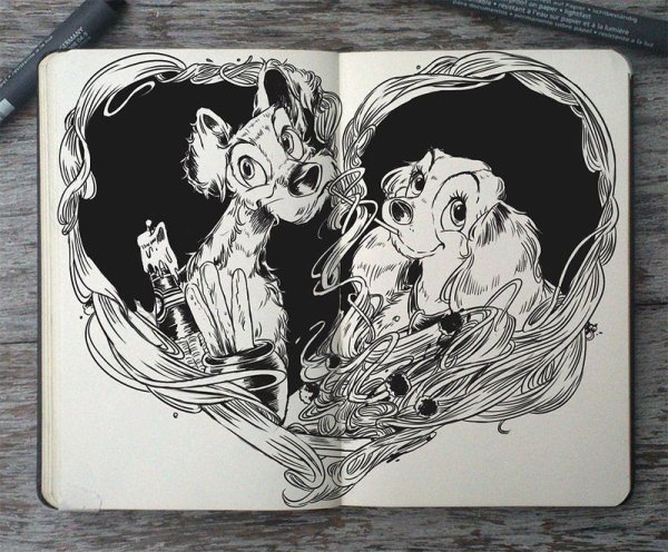 Мульт персонажи в скетчбуке