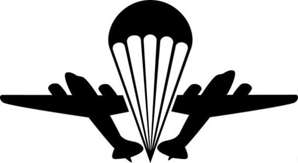 Эмблема ВДВ С парашютистом