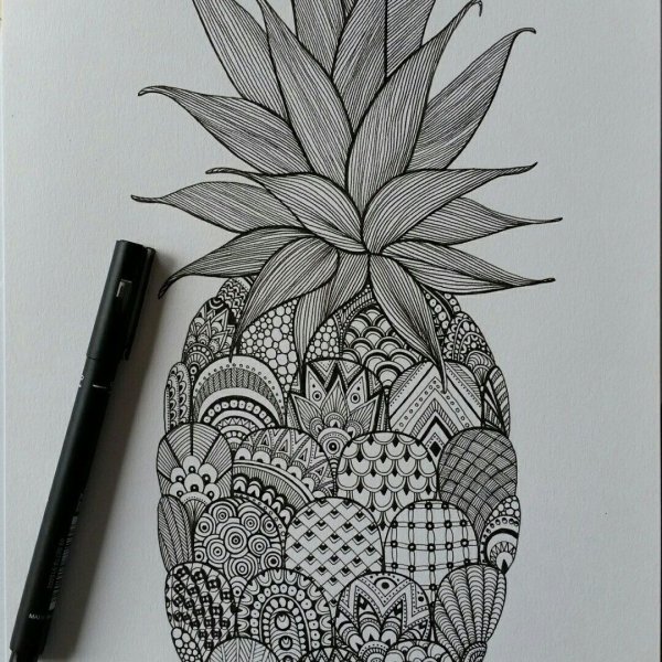 Зентангл ананас