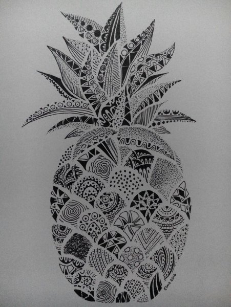 Зентангл ананас