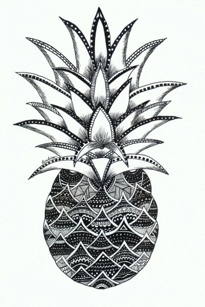 Рисунки чёрной гелевой ручкой