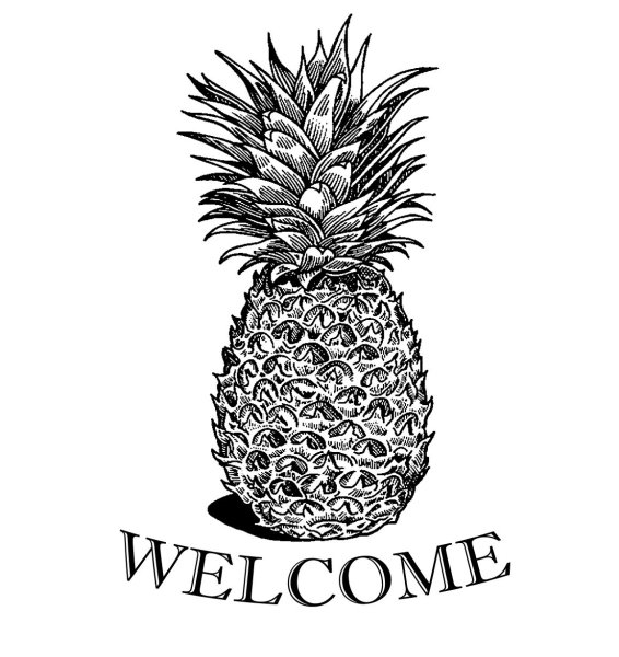 Ананас раскраска