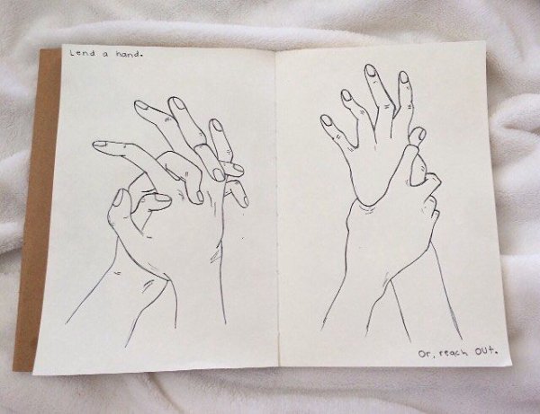 Рука нарисованная