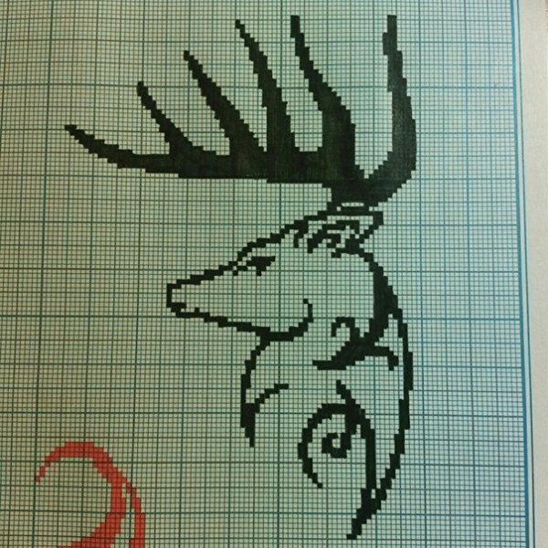 Рисунки по клеточкам гелевой ручкой