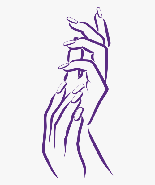 Силуэт руки с ногтями