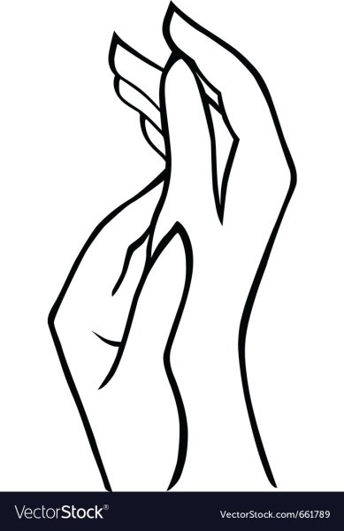 Очертание женских рук