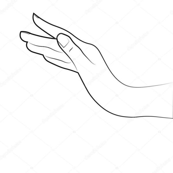 Трафарет женской руки