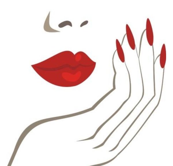 Силуэт руки с ногтями