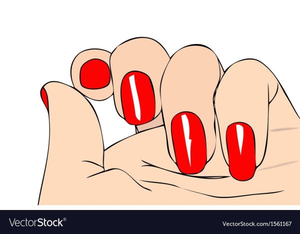 Мультяшная рука с маникюром