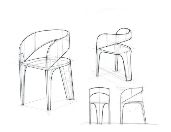 Кресло в стиле Ампир чертеж