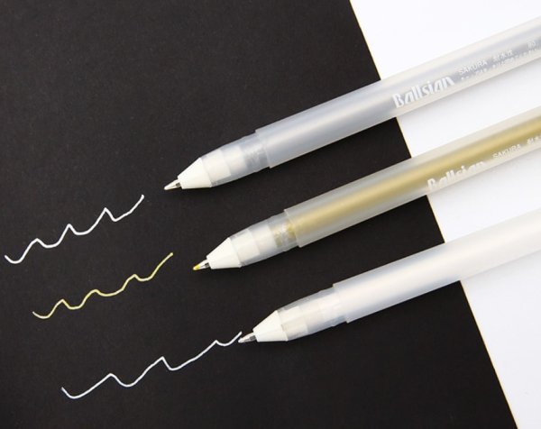 Ручка гелевая серебро/золото Gelly Roll