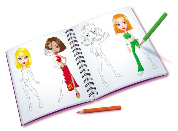 Блокнот с моделями для рисования