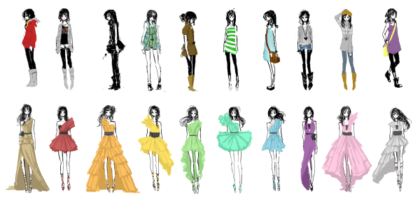 Картинки для срисовки одежда